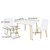 Lycvki 3 Pieces Wooden Kids Table and 2 Chairs Set - 3 of 4