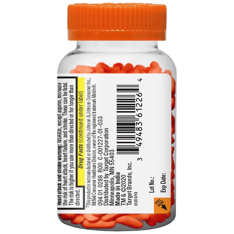 Ibuprofen (NSAID) 200mg Pain Relief Fever Reducer Caplets - up & up™, 3 of 7