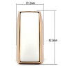 Slickblue Women's Rose Gold IP Plated Brass Ring with White Synthetic Stone - Elegant Solitaire Design, Size 5-7 - 3 of 4
