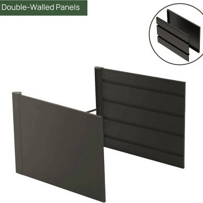 Urban Charcoal 32" Tall Modern Metal Raised Garden Bed