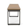 Cibola Outdoor Aluminum Dining Bench - Natural/Gray - Christopher Knight Home - 3 of 4