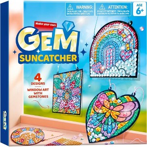 Joyfy 4 PCS Window Art Making Kit, Gem Painting & Diamond Art Kits for Kids, Ideal Easter Christmas Birthday Gifts for Boys Girls Age 6+ - 1 of 4