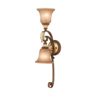 Livex Lighting Villa Verona 2 - Light Wall Light in  Verona Bronze/Aged Gold Leaf