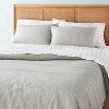 3pc Linen Blend Comforter Set Jet Gray - Hearth & Hand™ with Magnolia - 4 of 4