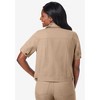 Jessica London Women's Plus Size Short Sleeve Denim Jacket - 3 of 4