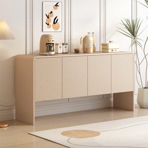 ELJGET Sideboard Buffet Cabinet, 4 Doors Accent Storage Cabinet, Console Table Coffee Bar for Kitchen, Hallway, Living Room - 1 of 4