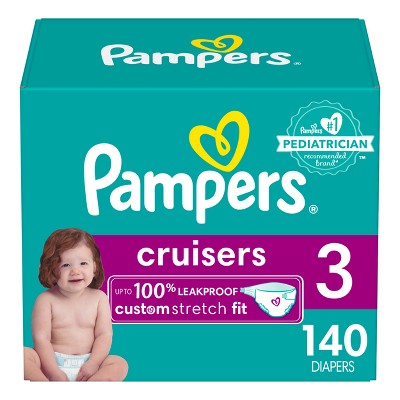 Pampers Cruisers Diapers Enormous Pack - Size 3 - 140ct