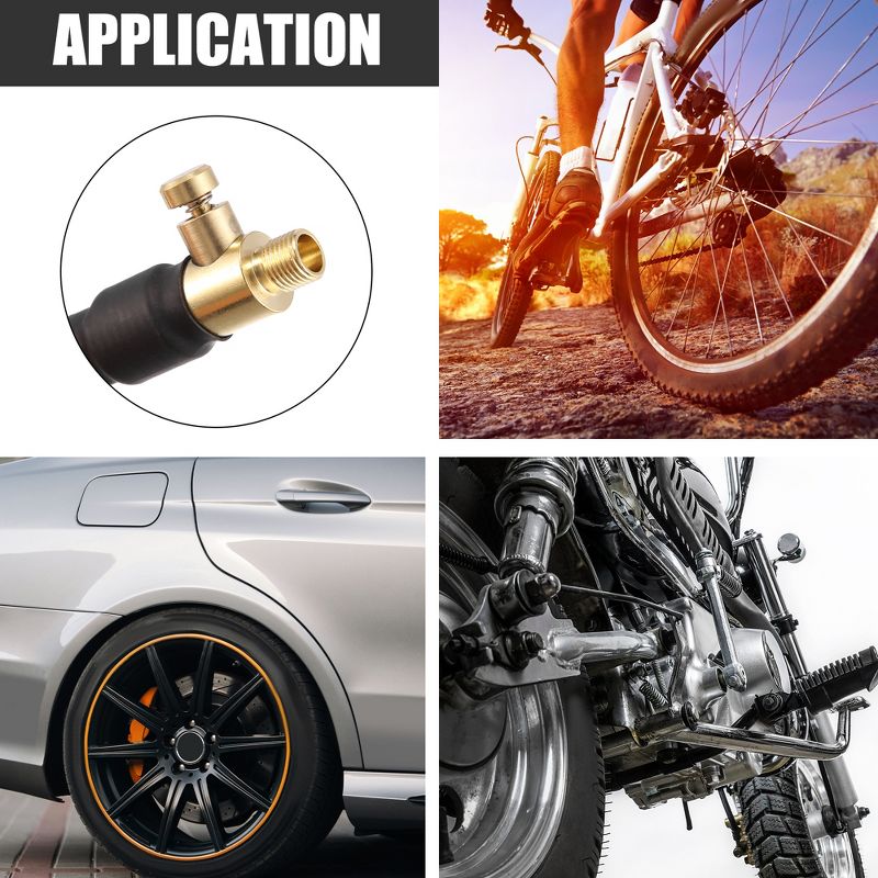 Unique Bargains Car Air Chuck Inflator Pump Extension Hose Adapter Tire Valve Connect Pipe, 3 of 7