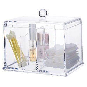 OnDisplay Acrylic Cotton Swab/Pad Cosmetics Organizer - 1 of 4