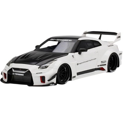 Nissan 35GT-RR LB-Silhouette WORKS GT RHD (Right Hand Drive) White and Black 1/18 Model Car by Top Speed