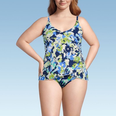 Lands' End Women's Tulip Hem Tankini Top