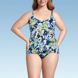 Lands' End Women's Tulip Hem Tankini Top - 1 of 3