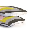 Caroline Okun Flint Standard Lightweight Pillowcase Charcoal Gray/Lime - Deny Designs - 3 of 3