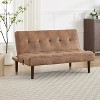 45'' Foldable Fashion Sofa Bed Tech Cloth Back Adjustable Sofa Chaise longue Futon Coffee - 4 of 4