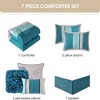 Nanshing 7pc California King Juliana Comforter Set Teal Blue - 4 of 4