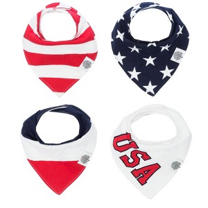 Parker Baby Co. Bandana Drool Bibs 4 Pack - 1 of 4