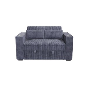 Poundex,Convertible Sofa with Cupholders - 1 of 4