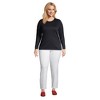 Lands' End Women's Relaxed Supima Cotton Long Sleeve Crew Neck T-Shirt - 4 of 4