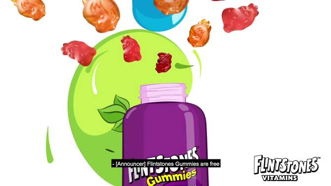 The Flintstones Kids&#39; Complete Multivitamin Gummies - Sour - 180ct, 2 of 9, play video