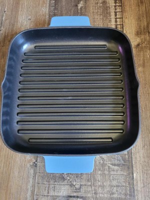 KitchenAid Enameled Cast Iron, 11 Square Grill Roasting Pan - Blue Velvet