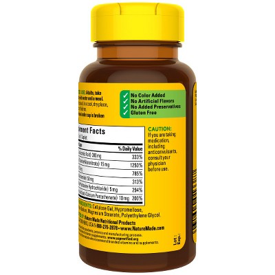Nature Made B Complex with Vitamin C, Gluten-Free Caplets, 100 Count