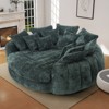 AENKYO 81.1" Cloud Couch Sleeper Indoor Lazy Sofa, Oversized Round Deep Seat Chaise Lounge Chair with 14 Pillows for Living Room - 2 of 4