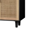 62.20"Rattan Storage Cabinet, Modern Wooden Buffet Cabinet With 4 Doors Adjustable Shelves, Accent Sideboard Storage Cabinet For Living Room Hallway - 3 of 4