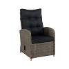 Monaco 2pc Wicker Outdoor Recliner & Ottoman - Gray - Alaterre Furniture: All-Weather, Water-Resistant Patio Set - 3 of 4