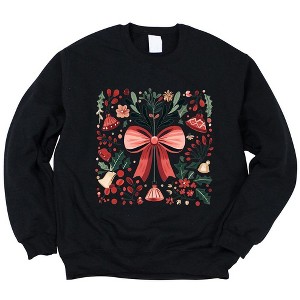 Simply Sage Market Women's Graphic Sweatshirt Coquette Holly Jolly - 1 of 4