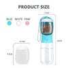 Dog Water Bottle, Portable Pet Travel Bottle with Food Container & Filter - 550ml for Outdoor Walking Hiking - 3 of 4