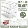 Sorbus 15 Pack Clear Plastic Storage Bins with Handle  - Perfect for kitchen, bathroom, pantry & more - 3 of 4