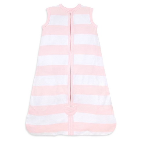 Burt s Bees Baby Beekeeper Wearable Blanket Organic Cotton Rugby Stripes Pink Target