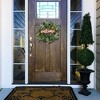 20" Eucalyptus Wreaths for Front Door, Spring Wreath with White Berry Wood Welcome Sign Farmhouse Wreath for Wall Window Porch Indoor Outdoor Decor - 3 of 4