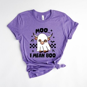 Simply Sage Market Women's I Mean Boo Cow Short Sleeve Graphic Tee - 1 of 4
