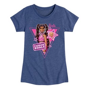 Girls' - Barbie - Fashion Goals Fitted Short Sleeve Graphic T-Shirt - 1 of 4