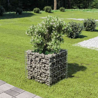 vidaXL Gabion Raised Bed Silver Galvanized steel Large Durable