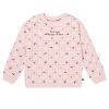 Modern Moments by Gerber Baby and Toddler Girls' 2-Piece Drop Shoulder Sweatshirt and Sweatpant Set, Pink Happy Place - 3 of 4