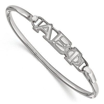 Black Bow Jewelry Sterling Silver Alpha Epsilon Phi Greek Life Bangle Bracelet 8 Inch
