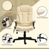 PAGED Adjustable Height Office Chair, Modern PU Leather Massage Chair with Heating Function, Ergonomic Executive Chair for Office - 3 of 4