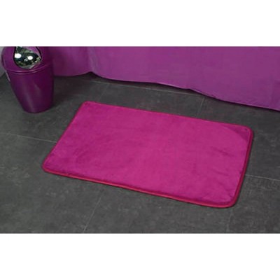 Evideco French Home Goods Bathroom Rug Memory Foam Mat Purple 30"L x 18"W