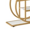 41.3" Console Table Hallway Table Sofa Table Industrial 4-Tier Entryway Table with Circle Base - 4 of 4