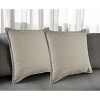 Set of Two Light Gray Cotton Throw Pillow - 2 of 4