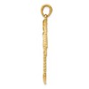 Black Bow Jewelry 14k Yellow Gold Large Textured Palm Tree Pendant - 2 of 4