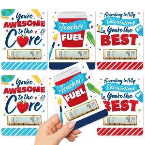 Big Dot of Happiness Thank You Teachers - DIY Assorted Teacher Appreciation Cash Holder Gift - Funny Money Cards - Set of 6 - 1 of 4