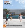 Swimming Pool Fences for Inground Pools, Easy DIY Installation Pool Safety Fence with Legs, 340 GMS Teslin PVC Mesh Protects Kids and Pets - 2 of 4