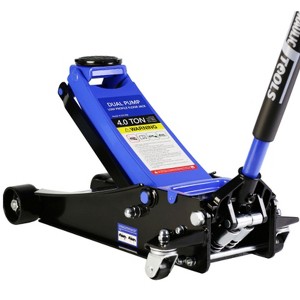 2 Ton Floor Jack, Low Floor Jack with Storage Bag, Steel Racing Floor Jack with Single Piston QuickLift Pump, Floor Jack Lifting 3.3"-15.2" - 1 of 4