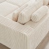 NicBex Couches for Living Room Loveseat with Ottomans Corduroy Fabric Modular Sectional Sofa Comfy Deep Plush Couch with Ottomans and 2 Pillows - 3 of 4