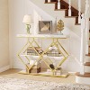 GOCAPTAIN 3-Tier Narrow Farmhouse Console Table, 32" Entryway Table with Open Storage Shelves, Console Sofa Table for Living Room, Entryway, Hallway - 2 of 4