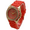 Olivia Pratt Bright Silicone Band with Rhinestones Numeral Women Watch - 3 of 4