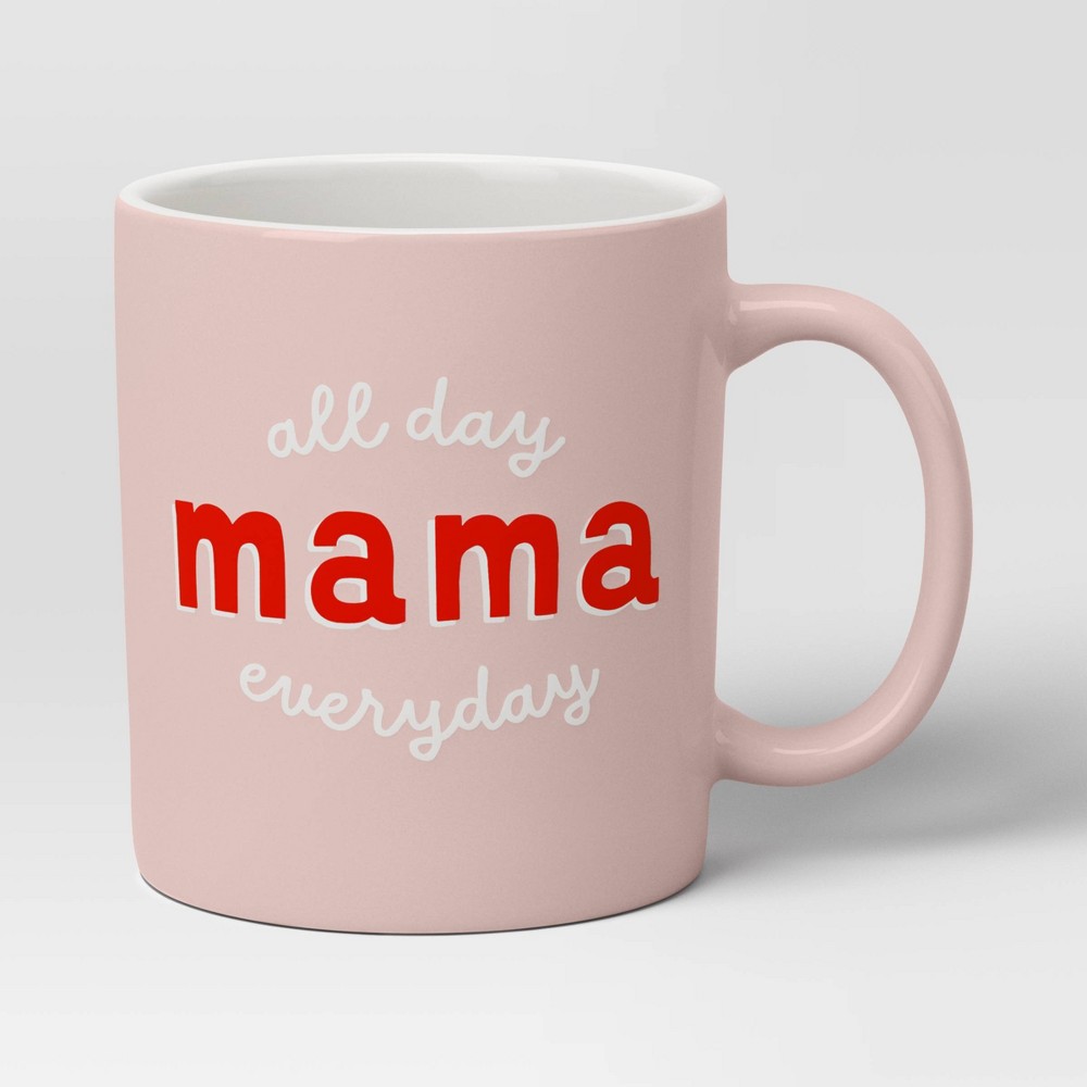 15oz Stoneware 'Mama All Day' Mug Pink - Room Essentials™